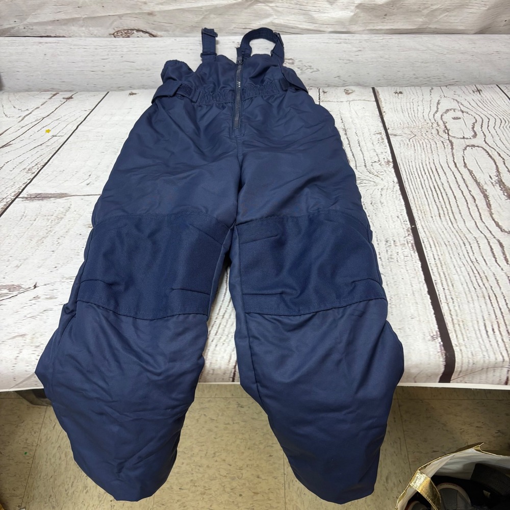 Cat & Jack Kids Navy Blue Insulated Snow Bibs Overalls Size 5T Winter Gear